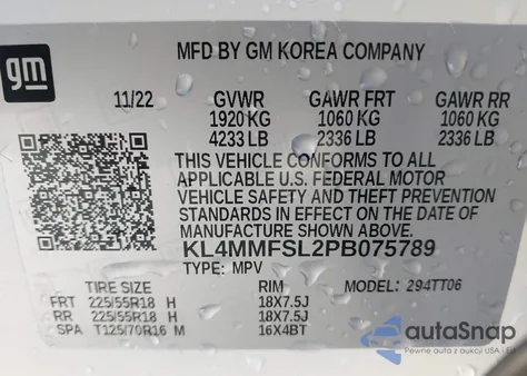 2023 Buick Encore Gx Essence Fwd from USA, damaged, VIN KL4MMFSL2PB075789